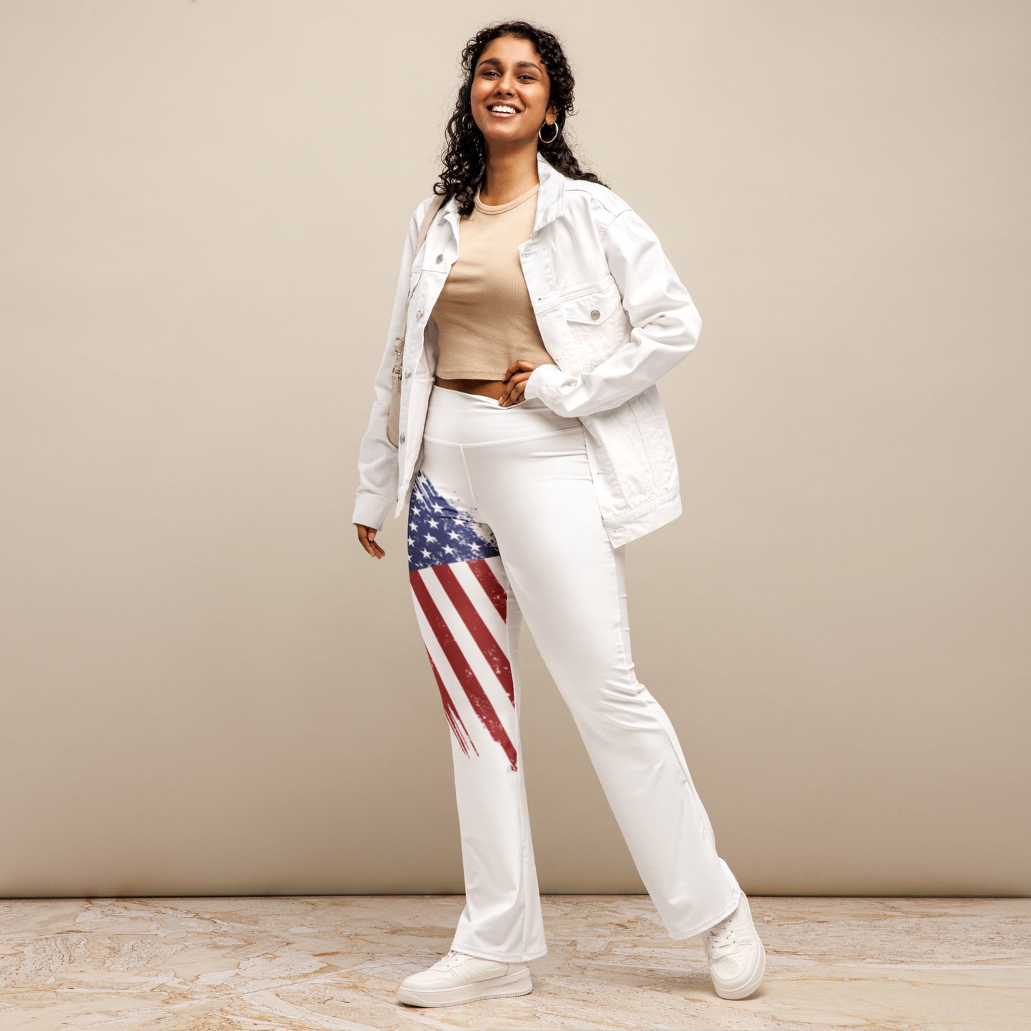 USA Flag Flare leggings