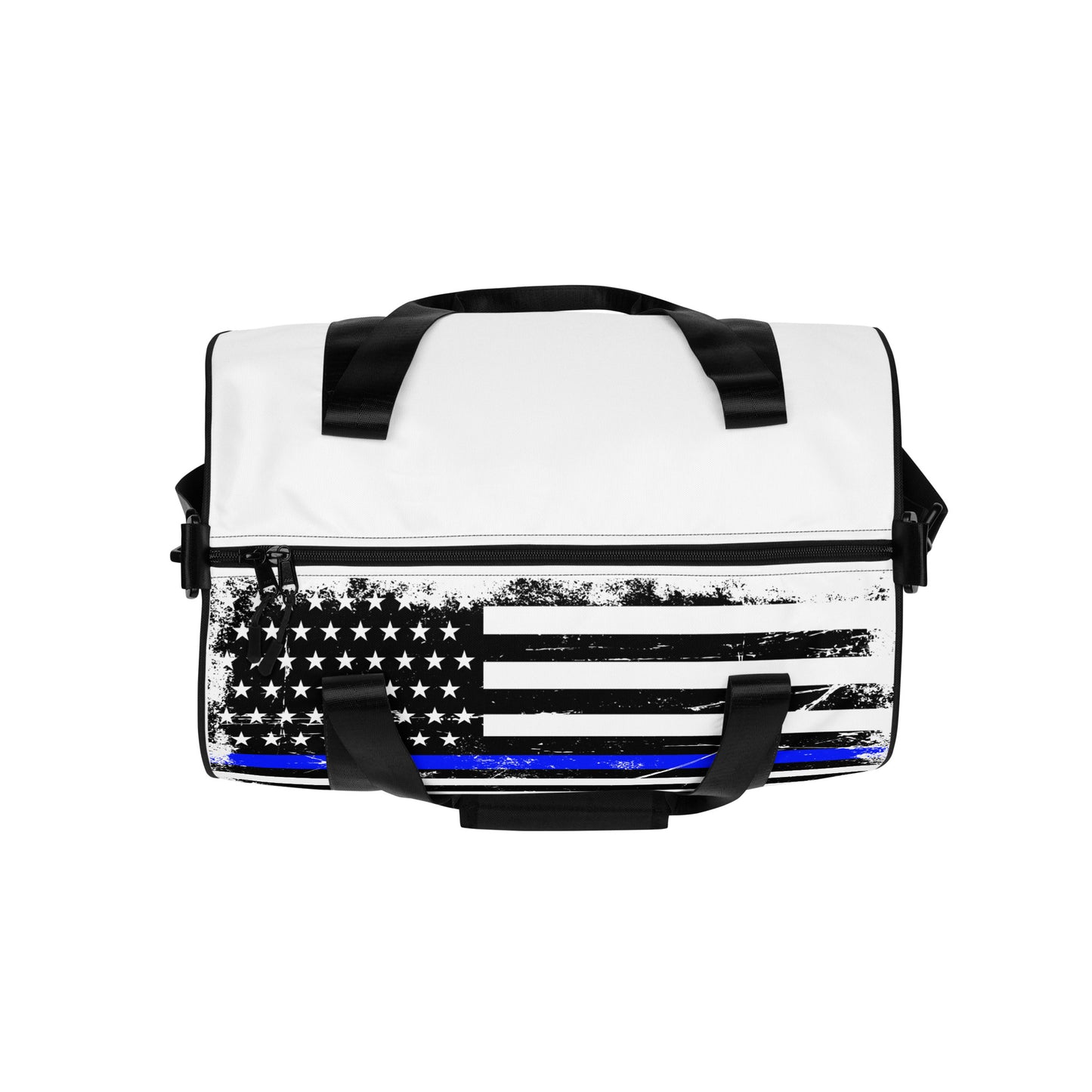 Blue line flag All-over print gym bag