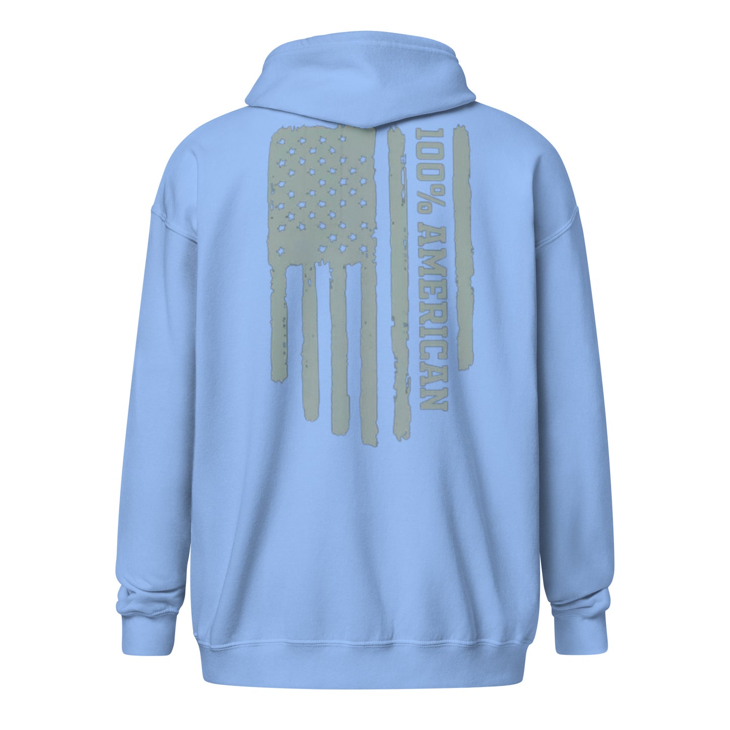 100% American zip hoodie