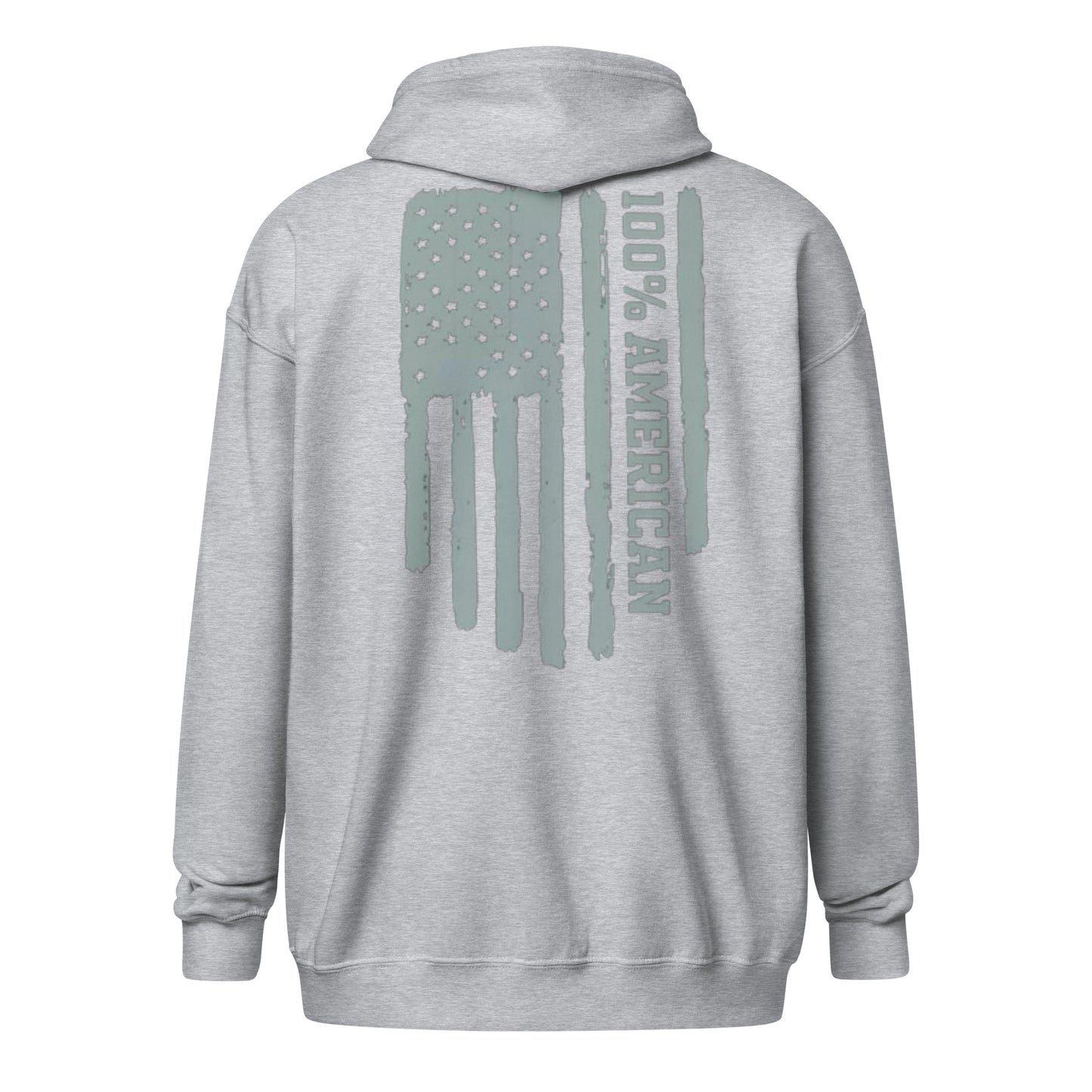 100% American zip hoodie