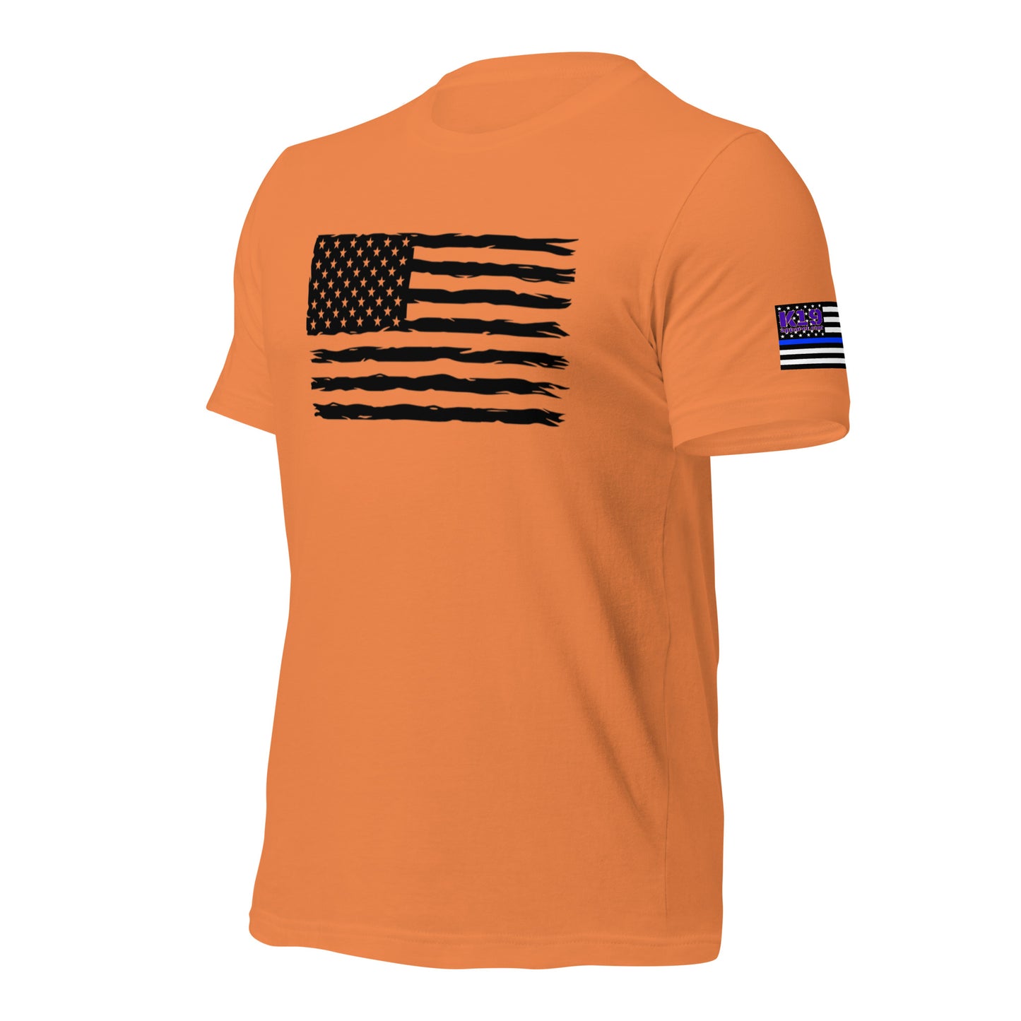 Black flag w/ blue line arm flag t-shirt