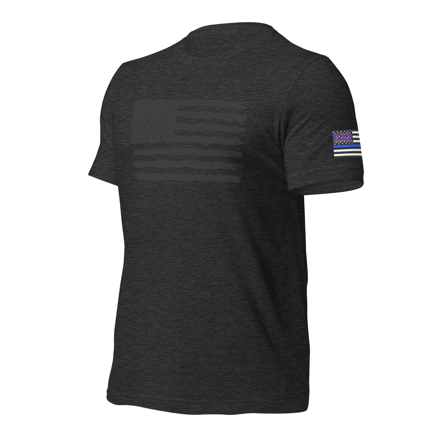 Black flag w/ blue line arm flag t-shirt