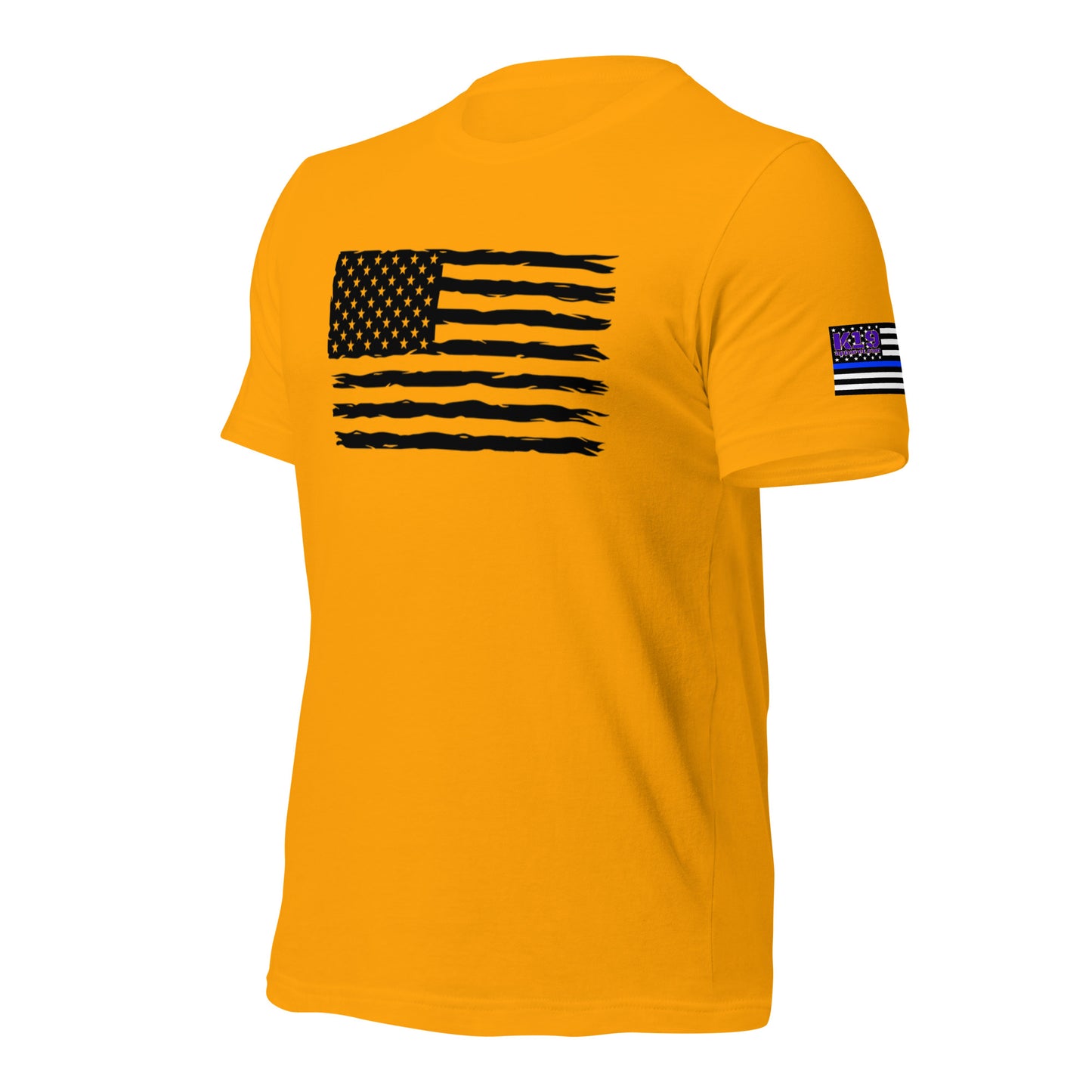 Black flag w/ blue line arm flag t-shirt