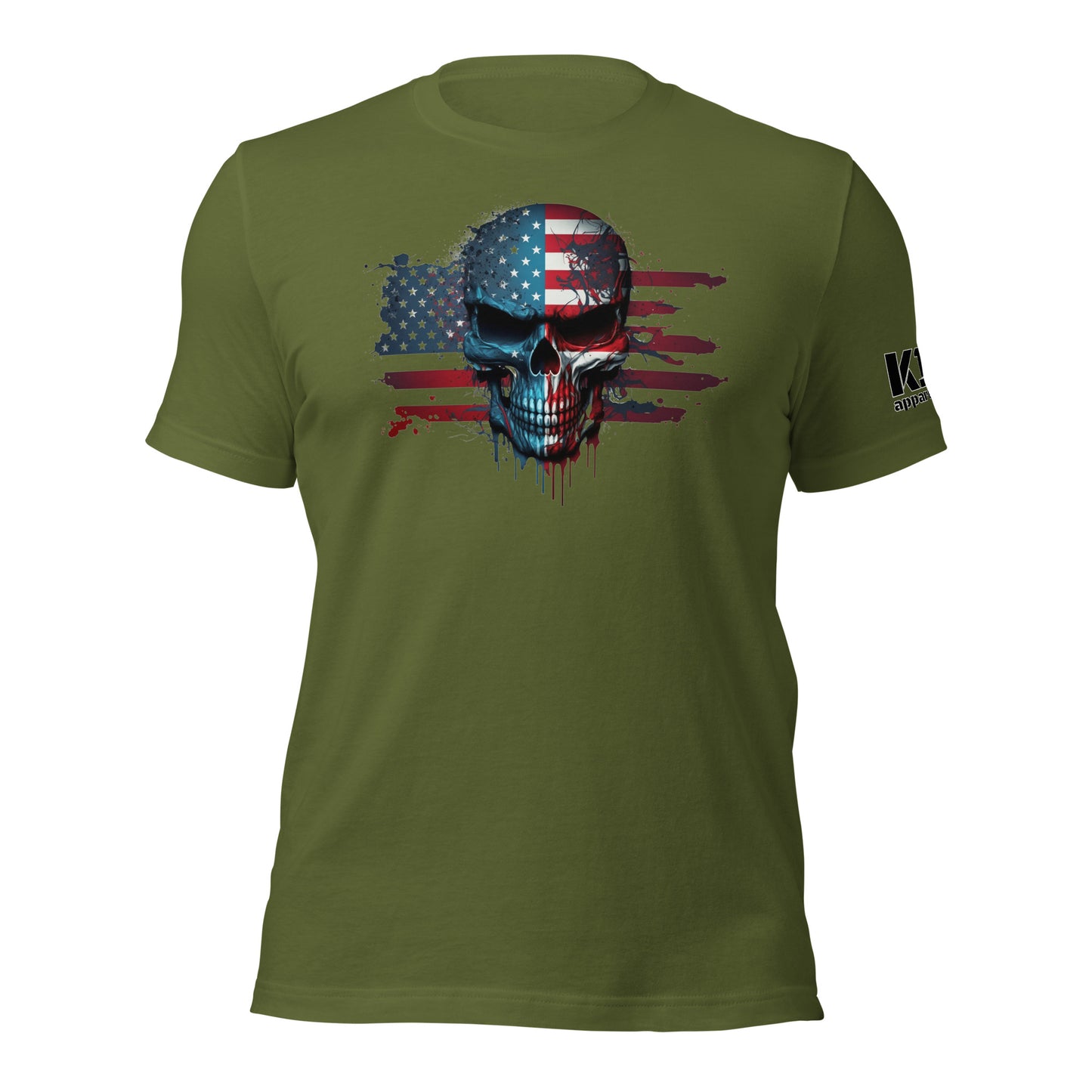 Skull over Flag t-shirt