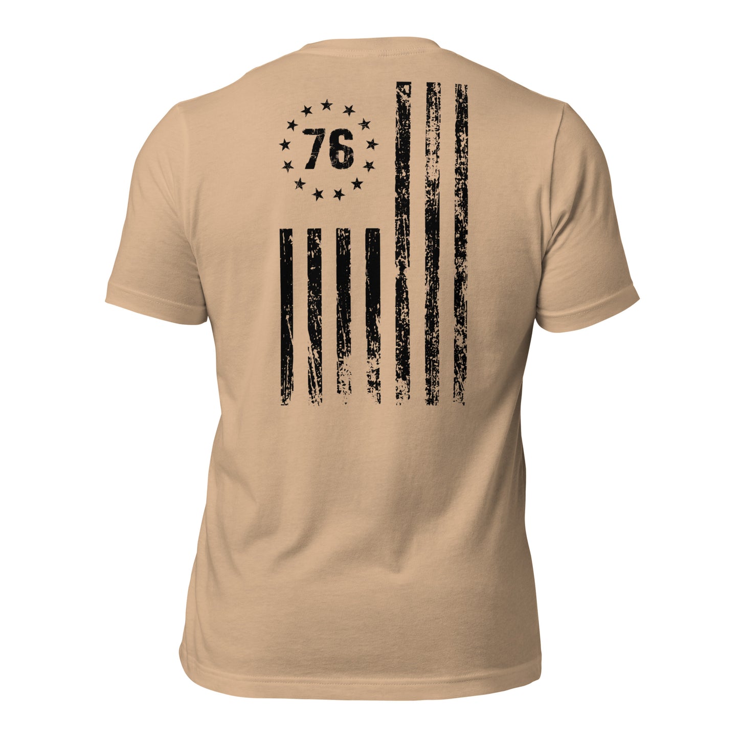 Black 1776 flag t-shirt