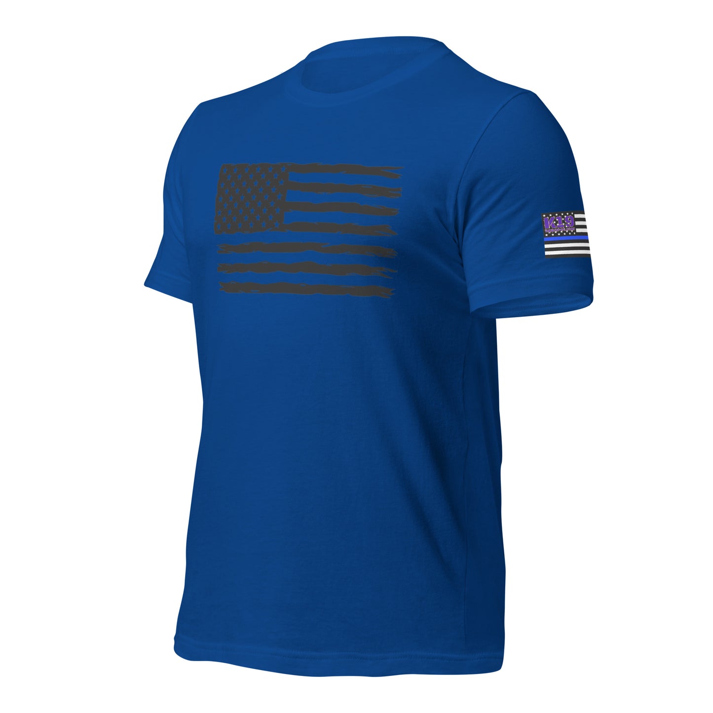 Black flag w/ blue line arm flag t-shirt