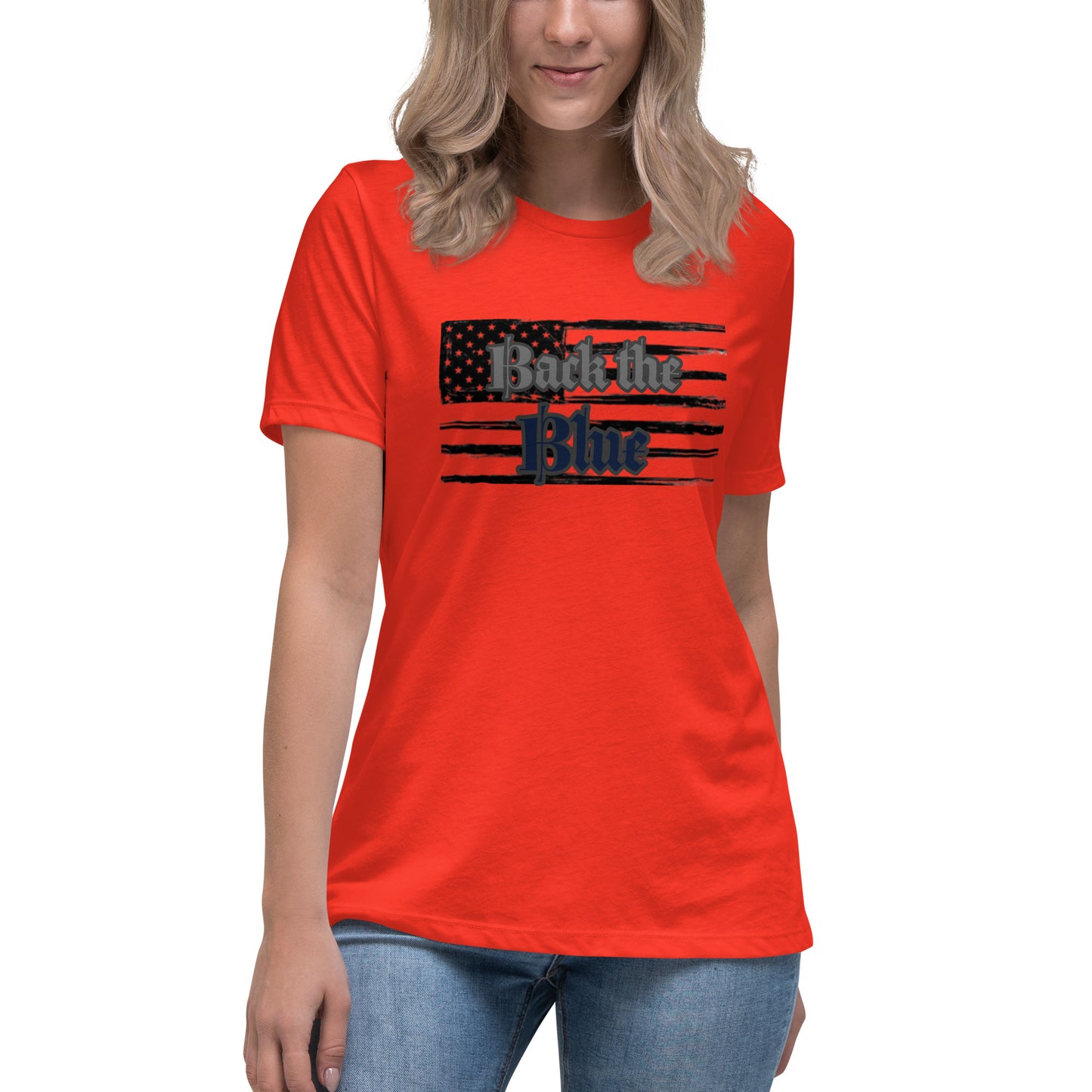 Women's Back the Blue Relaxed T-Shirt