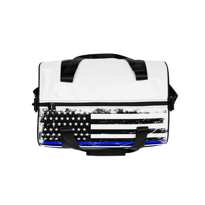 Blue line flag All-over print gym bag