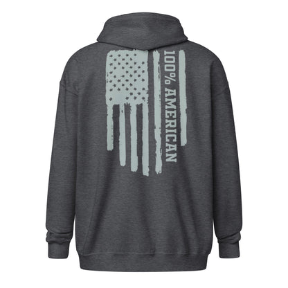 100% American zip hoodie