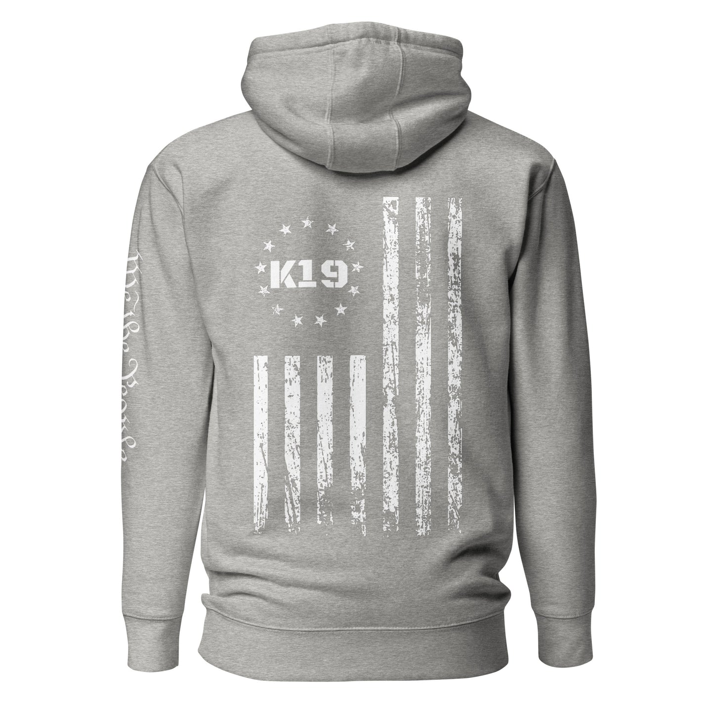 K19 white text/ flag Premium Hoodie