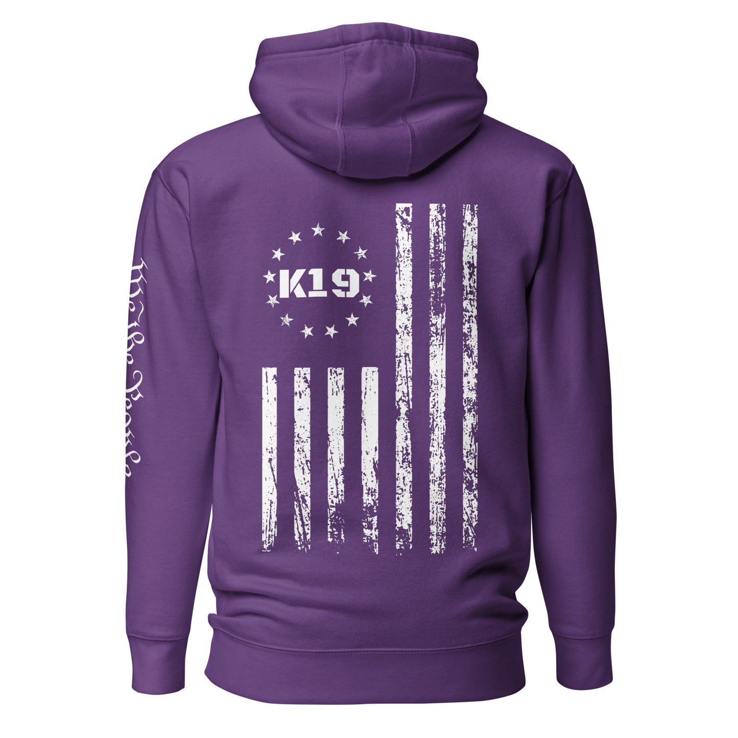 K19 white text/ flag Premium Hoodie