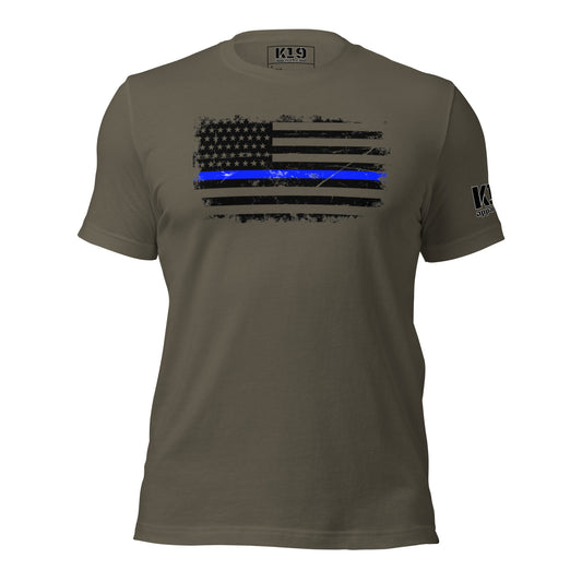 Blue line flag t-shirt