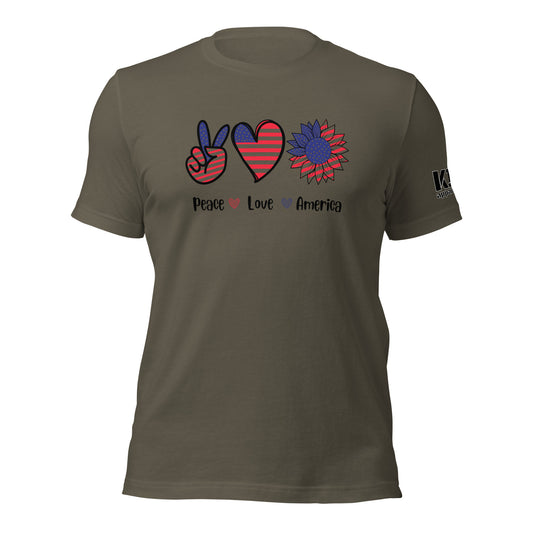 Peace Love and America t-shirt