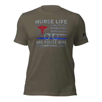 Nurse Life Police Wife t-shirt