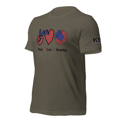 Peace Love and America t-shirt