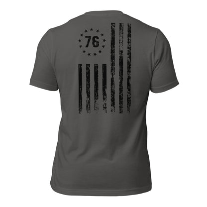 Black 1776 flag t-shirt