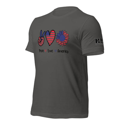 Peace Love and America t-shirt