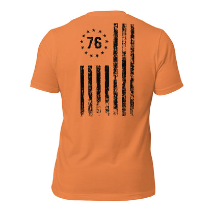 Black 1776 flag t-shirt