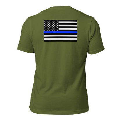 Blue line flag t-shirt