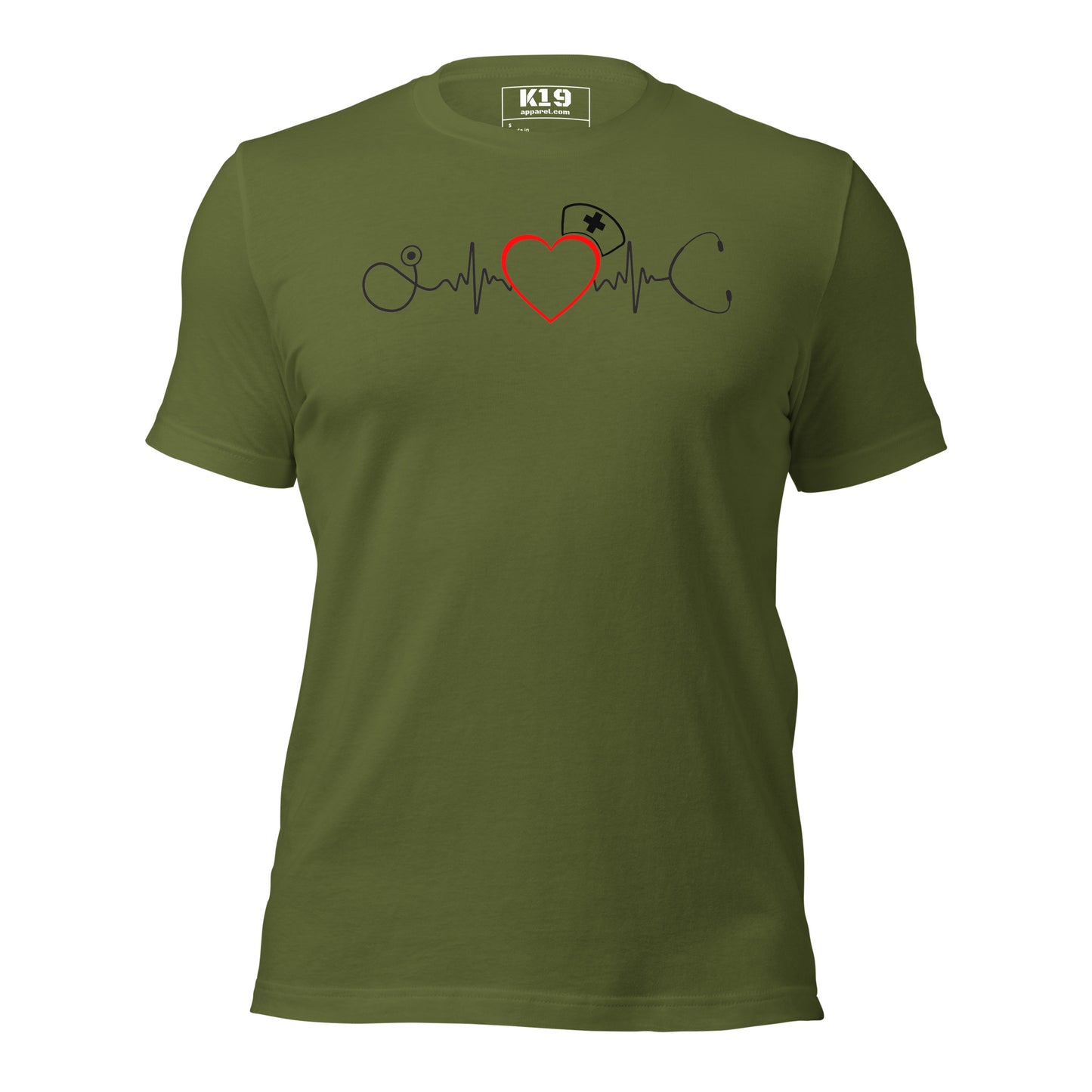 Nurse heart beat t-shirt