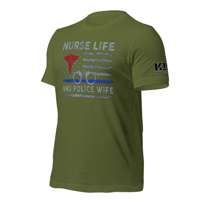 Nurse Life Police Wife t-shirt