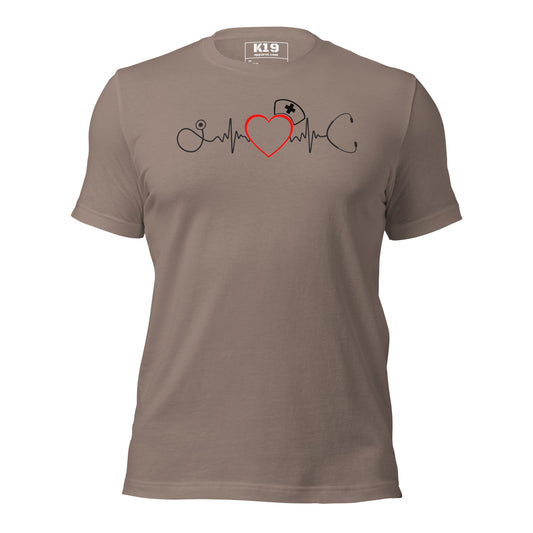 Nurse heart beat t-shirt