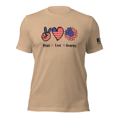 Peace Love and America t-shirt