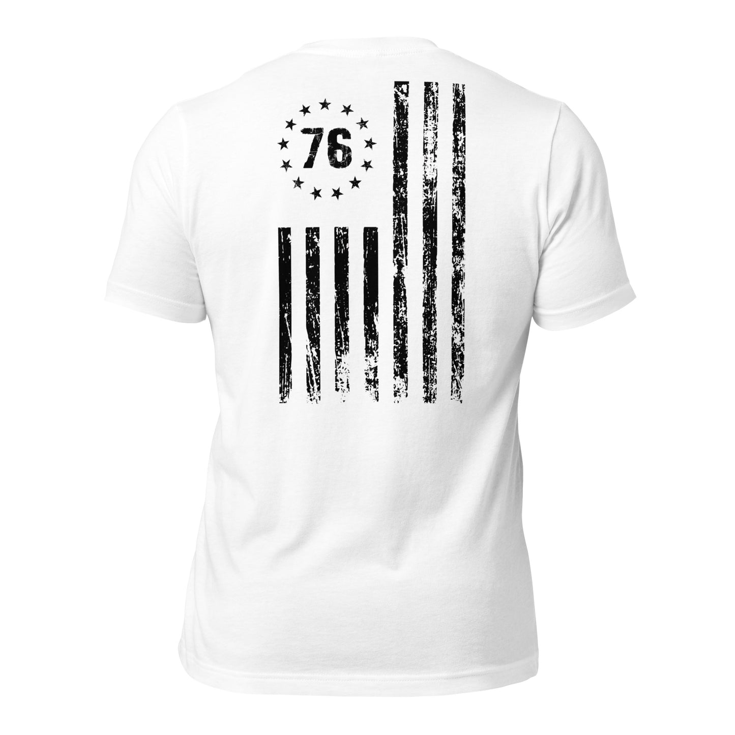 Black 1776 flag t-shirt