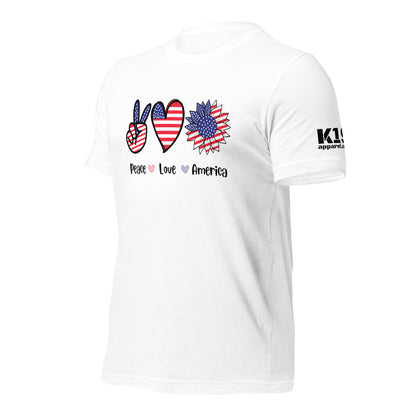 Peace Love and America t-shirt