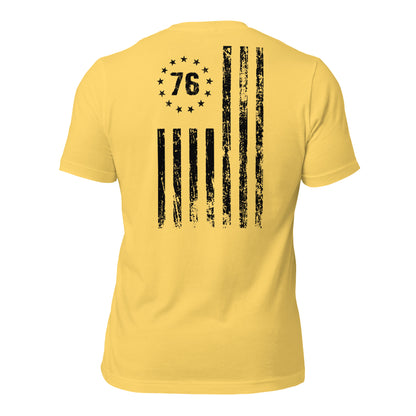 Black 1776 flag t-shirt