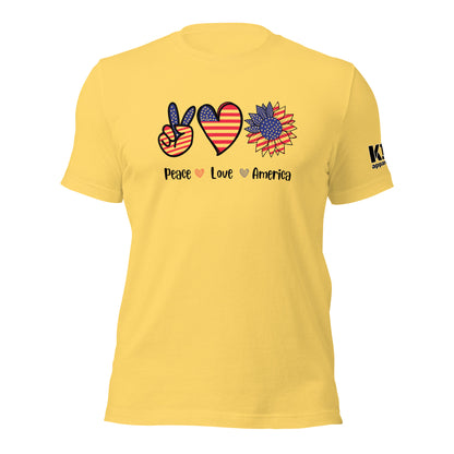 Peace Love and America t-shirt